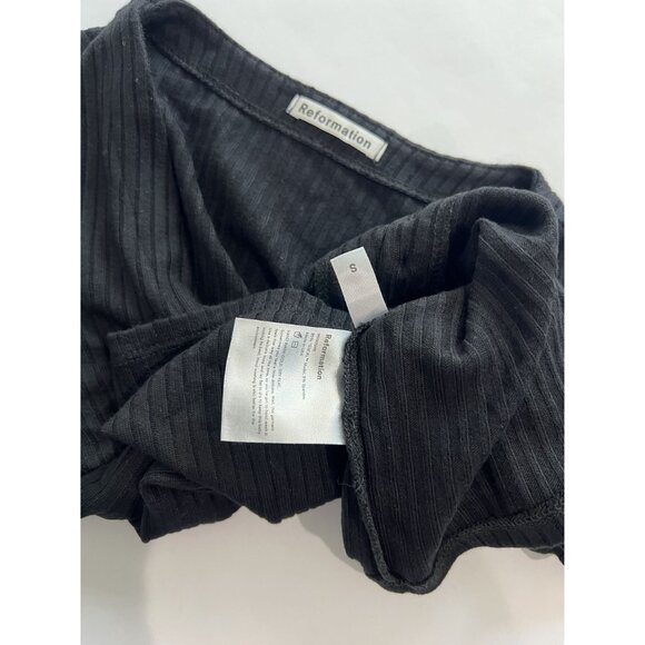 Reformation Nella Knit Top in Black - Picture 4 of 4